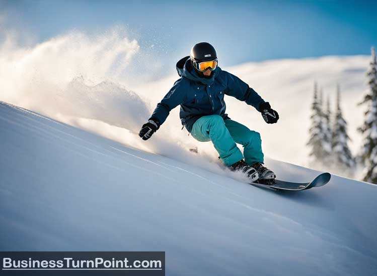 a person skiing down a snowy hill