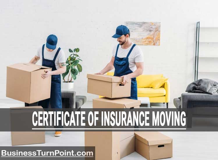 Certificate of Insurance Moving benefits infographic