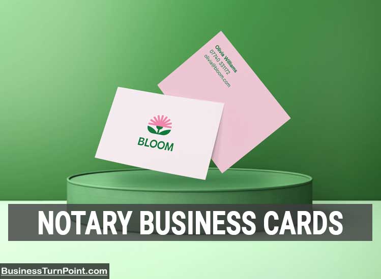 Elegant and professional Notary Business Cards displaying quality and precision