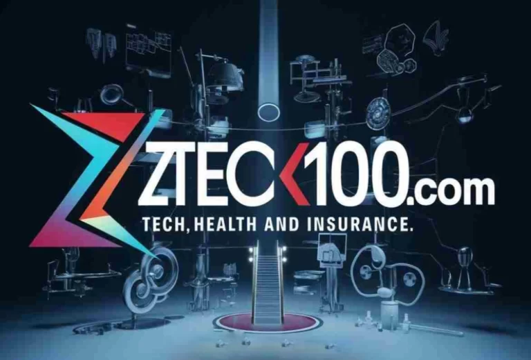 Ztec100.com logo showcasing integrated tech, health, and insurance solutions